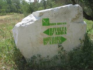 La segnaletica nel Parco Adda Sud